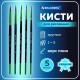 Кисти BRAUBERG PREMIUM, набор 5 шт. (из ворса пони круглые № 1, 2, 3, 4, 5), блистер, 201022