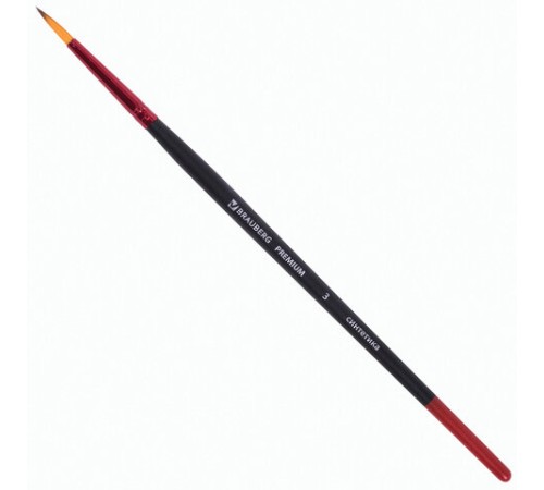 Кисти BRAUBERG PREMIUM, набор 5 шт. (синтетика, круглая № 1, 2, 3, 4, 5), блистер, 201025