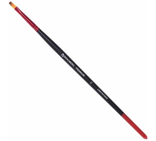 Кисти BRAUBERG PREMIUM, набор 10 шт. (синтетика, круглые № 1, 2, 3, 5, 8, плоские № 2, 4, 6, 8, 10), 201027