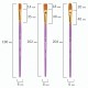 Кисти синтетика BRAUBERG, НАБОР 10 шт., фиолетовые (Круглые; Овальные; Плоские; Лайнеры), 201029