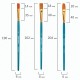 Кисти синтетика BRAUBERG, НАБОР 10 шт., синие (Круглые; Овальные; Плоские; Лайнеры), 201030