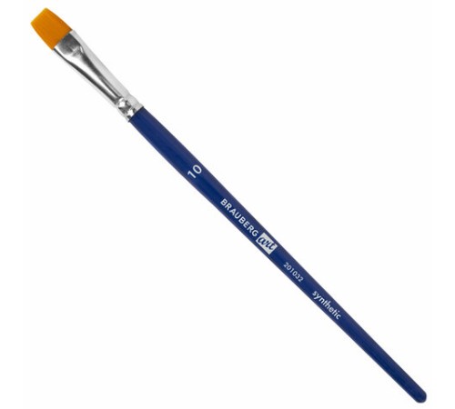 Кисти художественные набор 4 шт., синтетика (плоские № 2, 4, 6, 10), BRAUBERG ART DEBUT, 201032