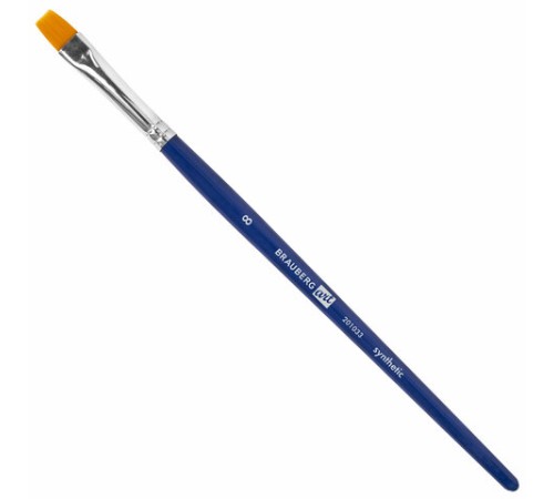 Кисти художественные набор 4 шт., синтетика (плоские № 3, 6, 8, 12), BRAUBERG ART DEBUT, 201033