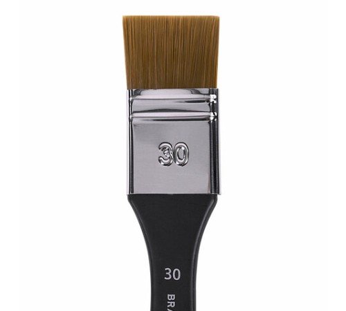 Кисть художественная профессиональная, синтетика, флейц, № 30, BRAUBERG ART CLASSIC, 201035