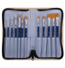 Кисти художественные набор 12 шт. в пенале, синтетика, BRAUBERG ART DEBUT, 201042