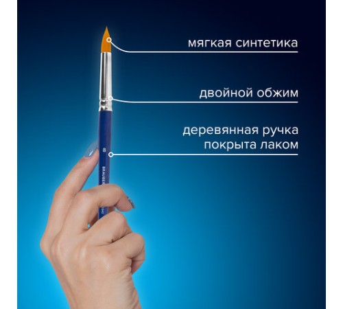 Кисти художественные набор 12 шт. в пенале, синтетика, BRAUBERG ART DEBUT, 201042