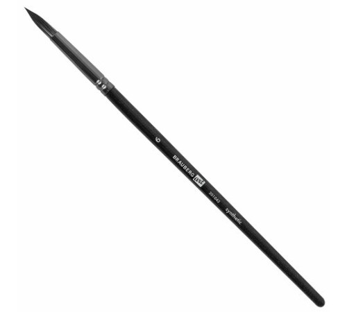 Кисти художественные набор 15 шт. + мастихин, в пенале, черные, синтетика, BRAUBERG ART DEBUT, 201043