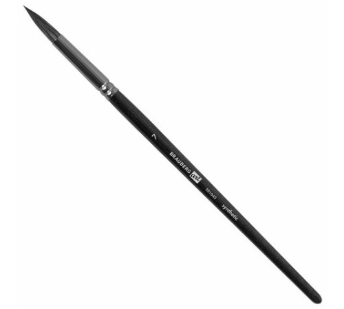 Кисти художественные набор 15 шт. + мастихин, в пенале, черные, синтетика, BRAUBERG ART DEBUT, 201043