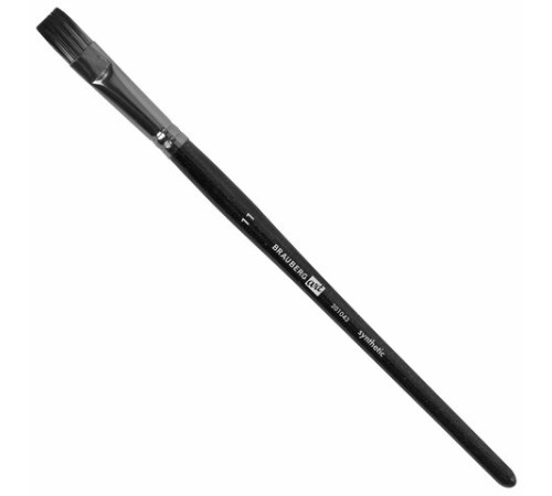 Кисти художественные набор 15 шт. + мастихин, в пенале, черные, синтетика, BRAUBERG ART DEBUT, 201043