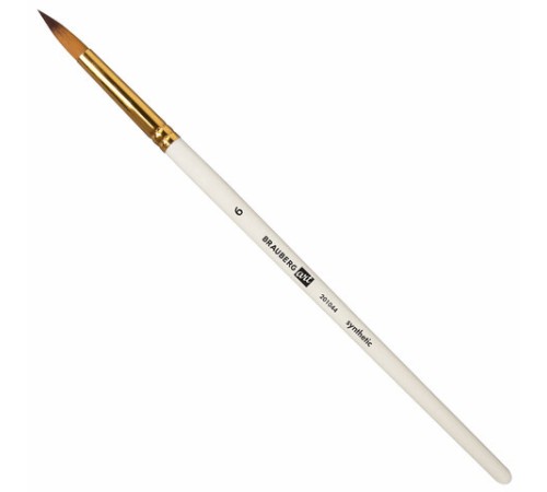 Кисти художественные набор 15 шт. + мастихин в пенале, белые, синтетика, BRAUBERG ART DEBUT, 201044