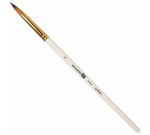 Кисти художественные набор 15 шт. + мастихин в пенале, белые, синтетика, BRAUBERG ART DEBUT, 201044