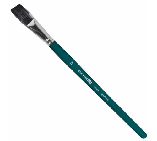 Кисти художественные набор 15 шт.+мастихин, в пенале, изумрудные, синтетика, BRAUBERG ART DEBUT, 201045