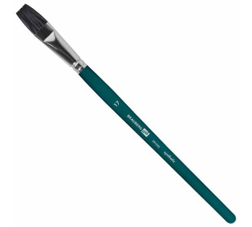 Кисти художественные набор 15 шт.+мастихин, в пенале, изумрудные, синтетика, BRAUBERG ART DEBUT, 201045