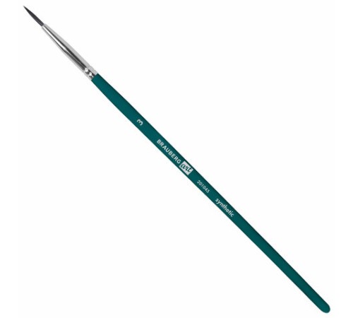 Кисти художественные набор 15 шт.+мастихин, в пенале, изумрудные, синтетика, BRAUBERG ART DEBUT, 201045