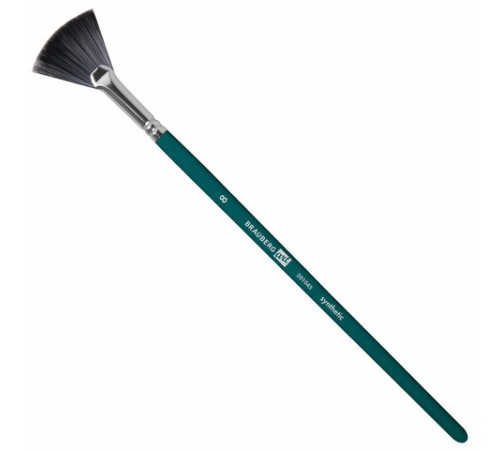 Кисти художественные набор 15 шт.+мастихин, в пенале, изумрудные, синтетика, BRAUBERG ART DEBUT, 201045