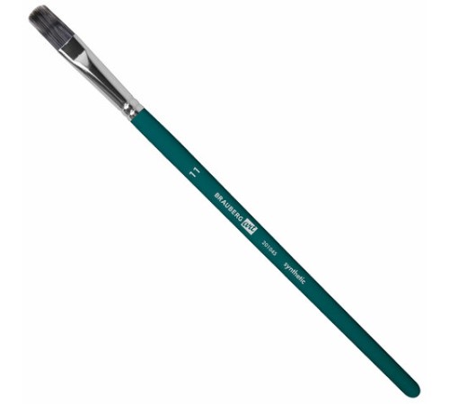 Кисти художественные набор 15 шт.+мастихин, в пенале, изумрудные, синтетика, BRAUBERG ART DEBUT, 201045