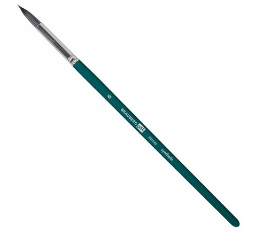 Кисти художественные набор 15 шт.+мастихин, в пенале, изумрудные, синтетика, BRAUBERG ART DEBUT, 201045