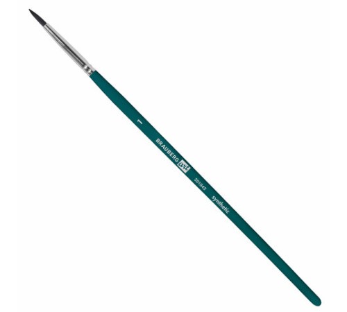 Кисти художественные набор 15 шт.+мастихин, в пенале, изумрудные, синтетика, BRAUBERG ART DEBUT, 201045