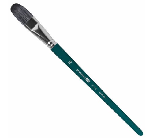 Кисти художественные набор 15 шт.+мастихин, в пенале, изумрудные, синтетика, BRAUBERG ART DEBUT, 201045