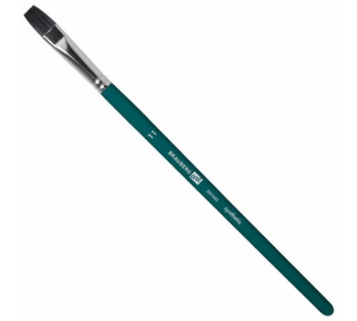 Кисти художественные набор 15 шт.+мастихин, в пенале, изумрудные, синтетика, BRAUBERG ART DEBUT, 201045