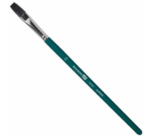 Кисти художественные набор 15 шт.+мастихин, в пенале, изумрудные, синтетика, BRAUBERG ART DEBUT, 201045