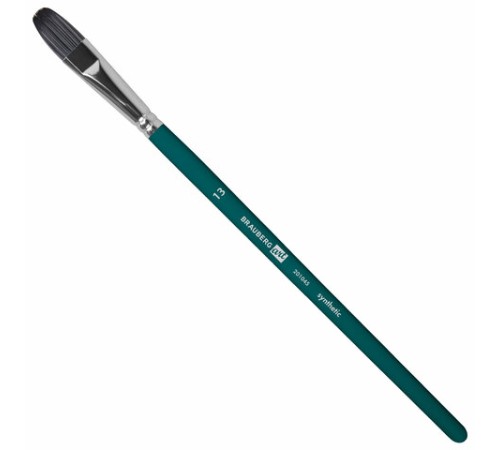 Кисти художественные набор 15 шт.+мастихин, в пенале, изумрудные, синтетика, BRAUBERG ART DEBUT, 201045