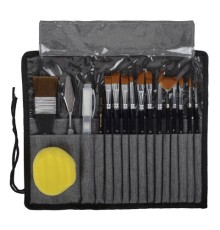 Кисти художественные набор 18 предметов (14 кистей и аксессуары), BRAUBERG ART DEBUT, 201047