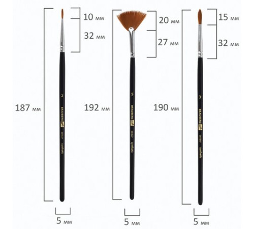 Кисти художественные набор 18 предметов (14 кистей и аксессуары), BRAUBERG ART DEBUT, 201047