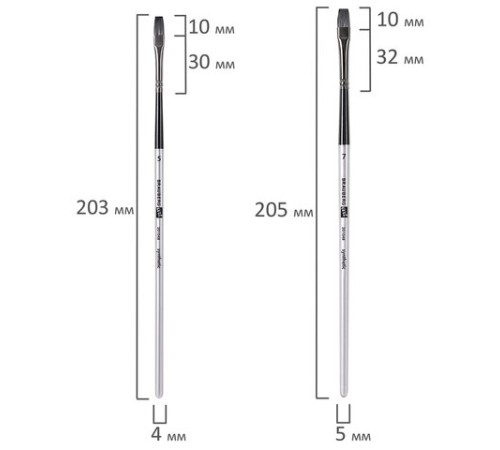 Кисти художественные набор 23 шт., синтетика с мастихином, в пенале, BRAUBERG ART DEBUT, 201048