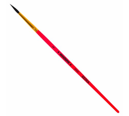 Кисть БЕЛКА, круглая, № 1, цветная ручка, ЮНЛАНДИЯ, 201052