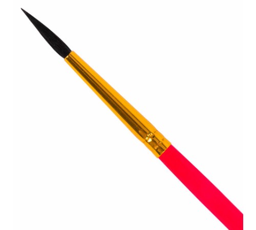 Кисть БЕЛКА, круглая, № 1, цветная ручка, ЮНЛАНДИЯ, 201052