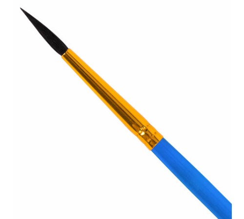 Кисть БЕЛКА, круглая, № 2, цветная ручка, ЮНЛАНДИЯ, 201053