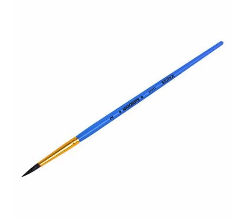 Кисть БЕЛКА, круглая, № 2, цветная ручка, ЮНЛАНДИЯ, 201053