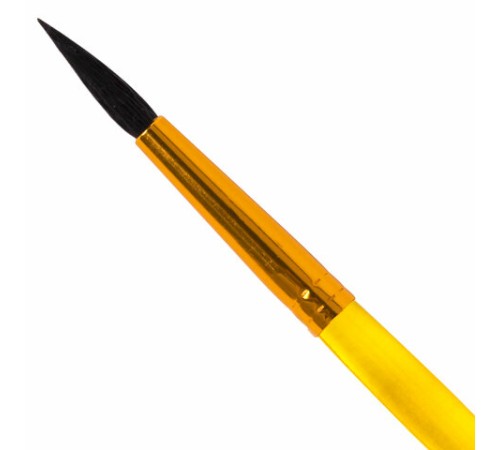 Кисть БЕЛКА, круглая, № 4, цветная ручка, ЮНЛАНДИЯ, 201055