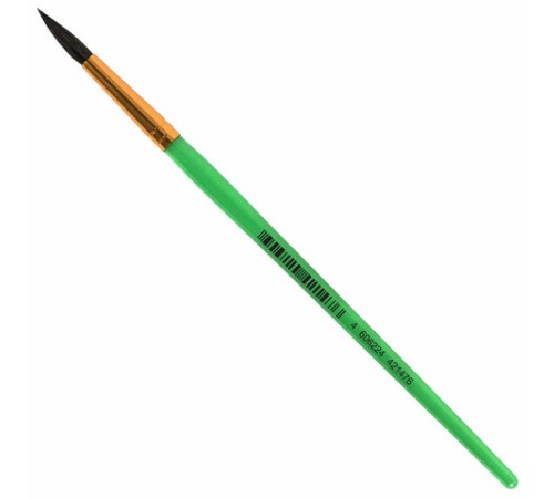 Кисть БЕЛКА, круглая, № 5, цветная ручка, ЮНЛАНДИЯ, 201056