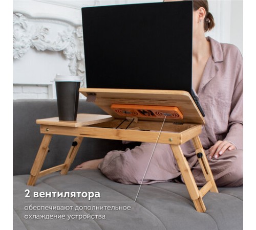 Столик БАМБУКОВЫЙ складной для ноутбука/завтрака, с охлаждением, DASWERK (ДАСВЕРК), 532583 Столик БАМБУКОВЫЙ складной для ноутбука/завтрака, с охлаждением, DASWERK (ДАСВЕРК), 532583