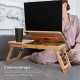 Столик БАМБУКОВЫЙ складной для ноутбука/завтрака, с охлаждением, DASWERK (ДАСВЕРК), 532583