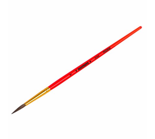 Кисть ПОНИ, круглая, № 1, цветная ручка, ЮНЛАНДИЯ, 201060