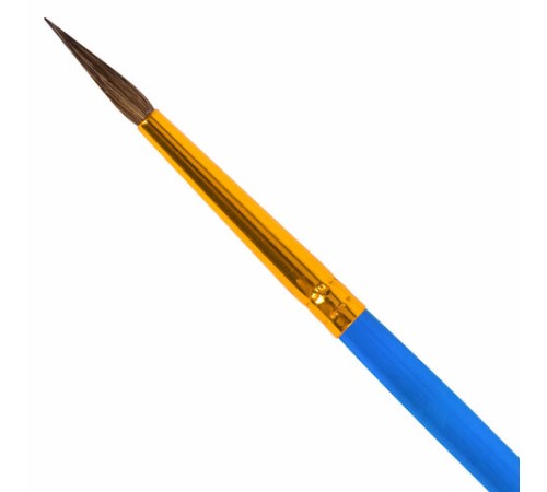 Кисть ПОНИ, круглая, № 2, цветная ручка, ЮНЛАНДИЯ, 201061