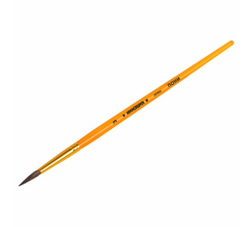 Кисть ПОНИ, круглая, № 3, цветная ручка, ЮНЛАНДИЯ, 201062