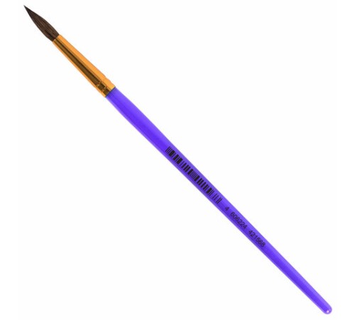 Кисть ПОНИ, круглая, № 6, цветная ручка, ЮНЛАНДИЯ, 201065