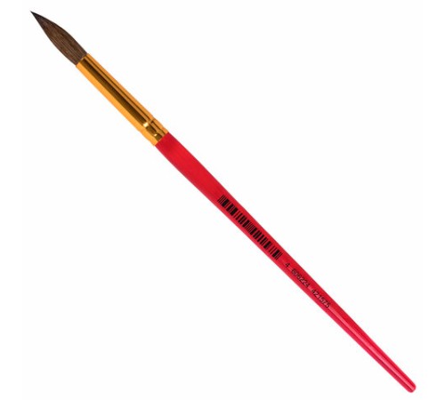 Кисть ПОНИ, круглая, № 8, цветная ручка, ЮНЛАНДИЯ, 201066