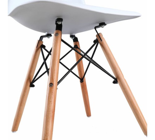 Стулья BRABIX "Eames CF-010", КОМПЛЕКТ 4 шт., пластик белый, опоры дерево/металл, 532630, 2033A Стулья BRABIX "Eames CF-010", КОМПЛЕКТ 4 шт., пластик белый, опоры дерево/металл, 532630, 2033A