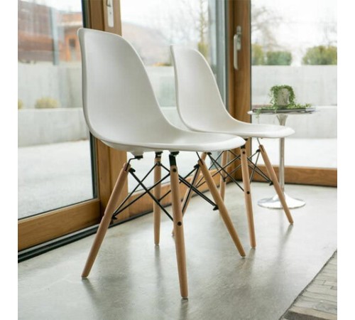 Стулья BRABIX "Eames CF-010", КОМПЛЕКТ 4 шт., пластик белый, опоры дерево/металл, 532630, 2033A Стулья BRABIX "Eames CF-010", КОМПЛЕКТ 4 шт., пластик белый, опоры дерево/металл, 532630, 2033A