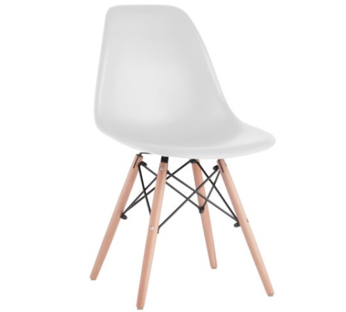 Стулья BRABIX "Eames CF-010", КОМПЛЕКТ 4 шт., пластик белый, опоры дерево/металл, 532630, 2033A Стулья BRABIX "Eames CF-010", КОМПЛЕКТ 4 шт., пластик белый, опоры дерево/металл, 532630, 2033A