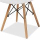 Стулья BRABIX "Eames CF-010", КОМПЛЕКТ 4 шт., пластик белый, опоры дерево/металл, 532630, 2033A
