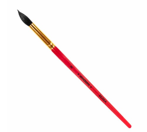 Кисти ПОНИ, БЕЛКА набор 5 шт. (пони круглые 2, 3, 5 белка круглые 6, 8) блистер, ЮНЛАНДИЯ, 201070