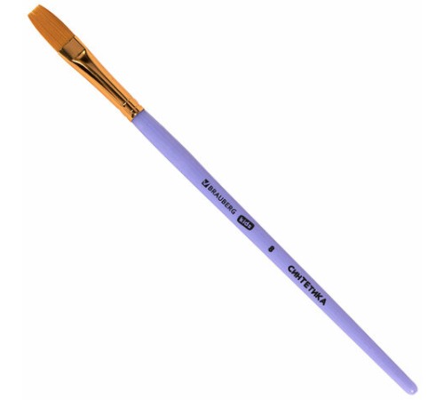 Кисти СИНТЕТИКА набор 5 шт. (круглые № 1, 2, 5, плоские № 5, 8), блистер, BRAUBERG KIDS, 201075