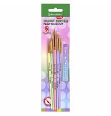 Кисти СИНТЕТИКА набор 5 шт. (круглые № 1, 2, 3, 4, 5), блистер, BRAUBERG KIDS, 201076