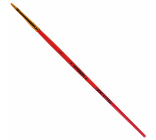 Кисти СИНТЕТИКА набор 5 шт. (плоские № 1, 2, 3, 4, 5), пакет с европодвесом, ЮНЛАНДИЯ, 201077